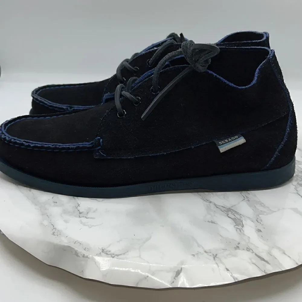 SEBAGO Black and Navy Waterbury Docksider Chukka Bootie-10